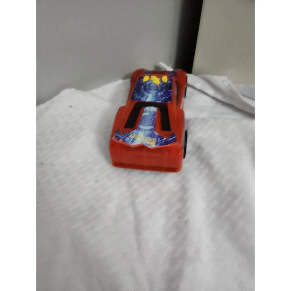 Thunder Racer Toy Sports Car Red with Blue Graphics Max Turbo Tires